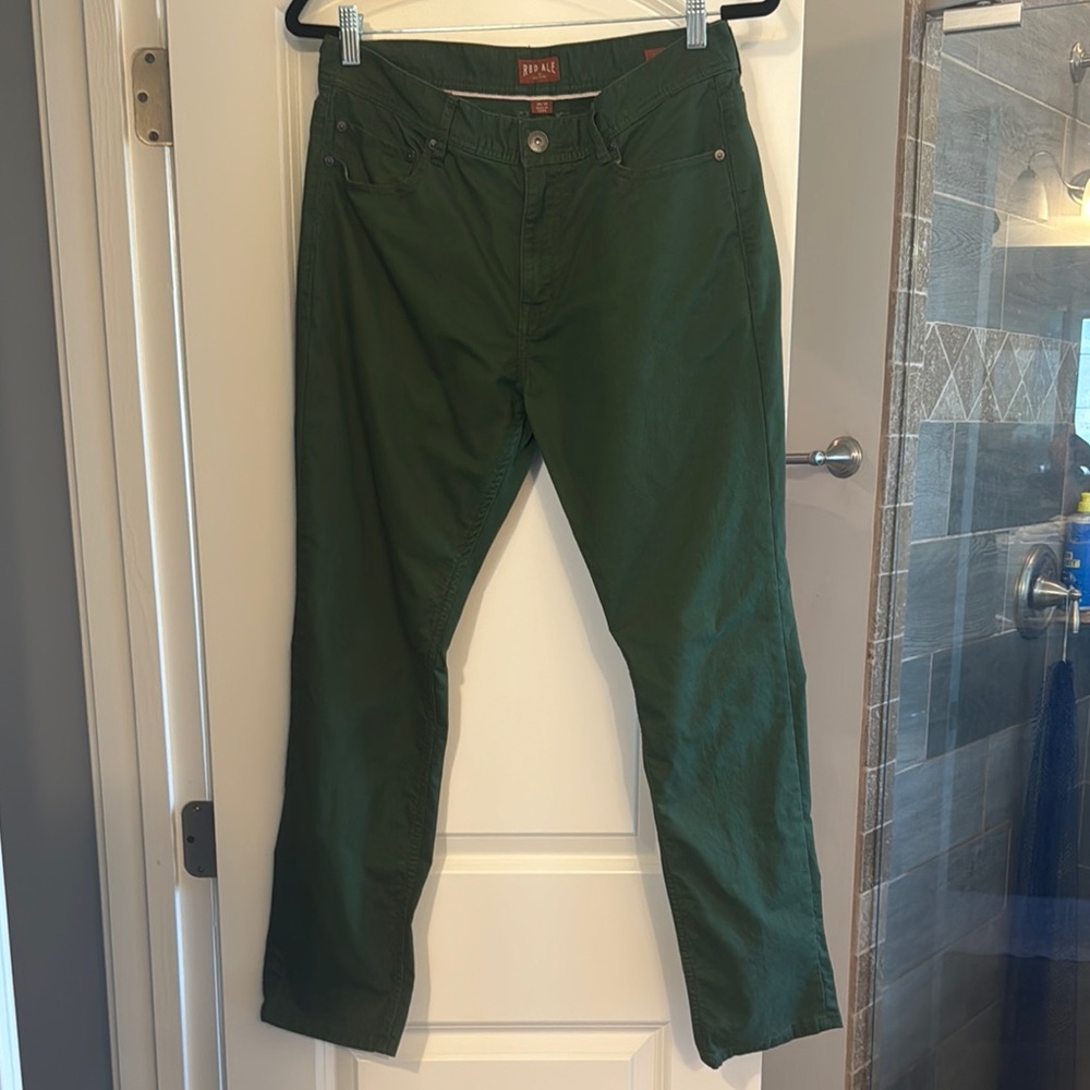 Forest Green Casual Trousers